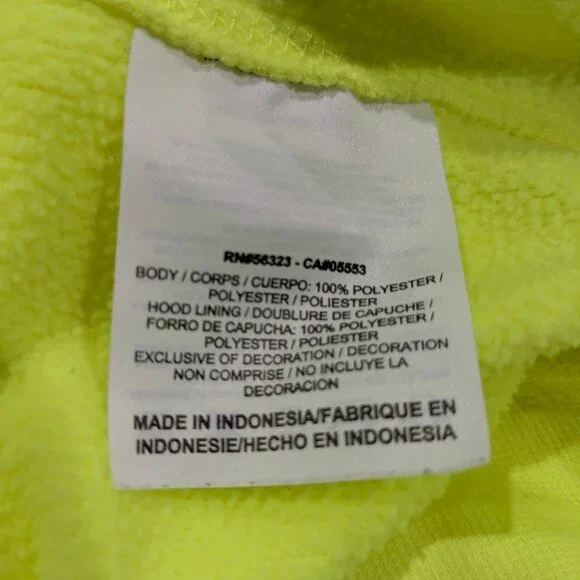 Nike Kids Pullover Hoodie Size Medium, Neon Green, Pink Swoosh, Therma-Fit - Picture 14 of 16